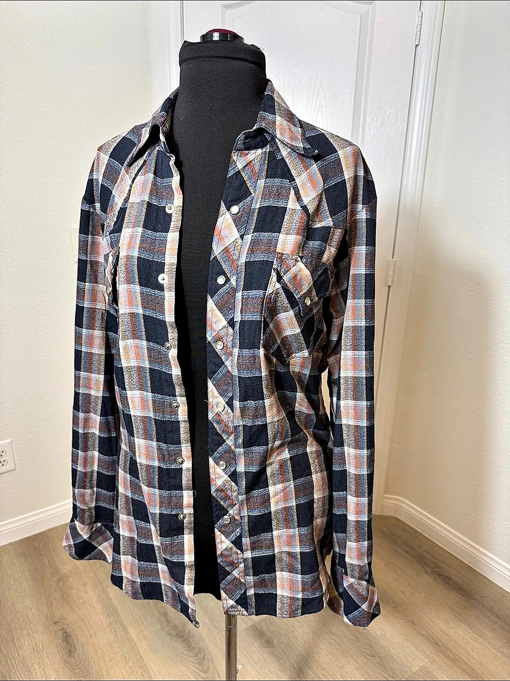 Vintage Kennington LTD Plaid Long Sleeve Shirt Unisex Medium
